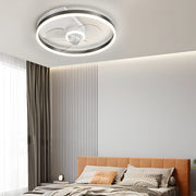 Modern Silent LED Ceiling Fan with Light - 3-Step Dimming