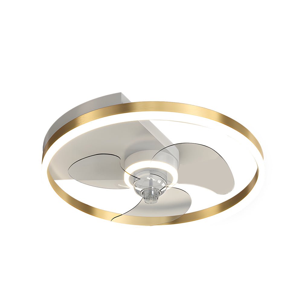 Modern Silent LED Ceiling Fan with Light - 3-Step Dimming
