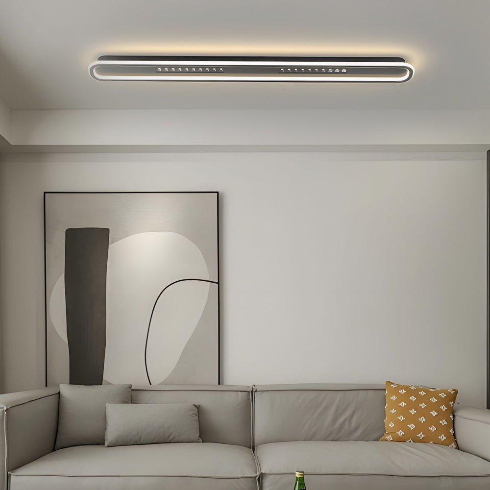 Rounded Rectangular Modern Ceiling Light with 3-Step Dimming