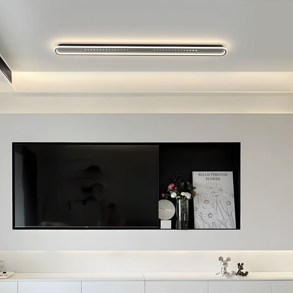 Rounded Rectangular Modern Ceiling Light with 3-Step Dimming