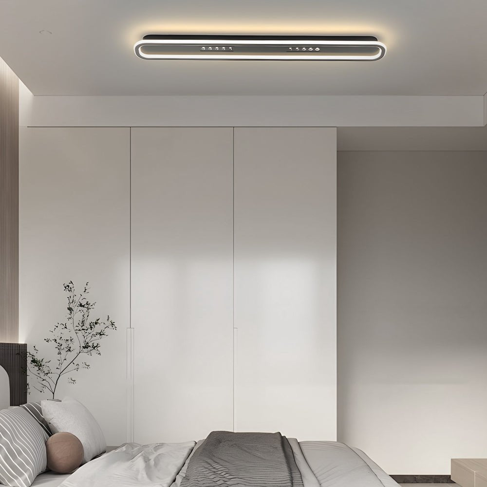 Rounded Rectangular Modern Ceiling Light with 3-Step Dimming