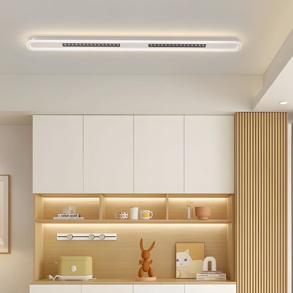 Rounded Rectangular Modern Ceiling Light with 3-Step Dimming