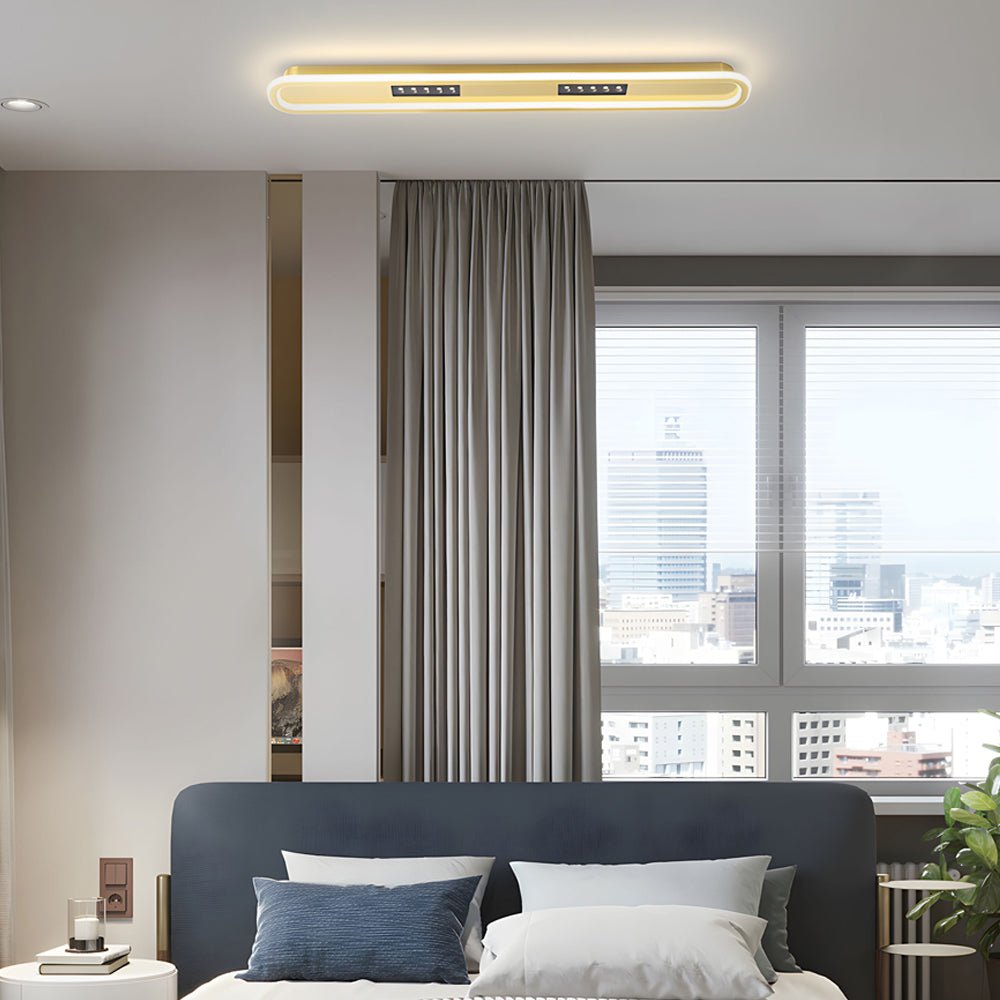 Rounded Rectangular Modern Ceiling Light with 3-Step Dimming