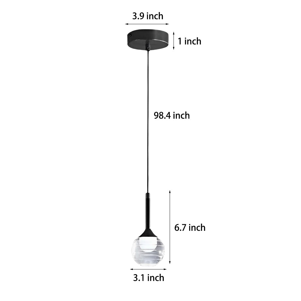 Modern Nordic Acrylic Ball Pendant Light with LED