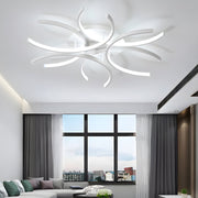 Modern Semi-Circle Floral LED Dimmable Aluminum Ceiling Light