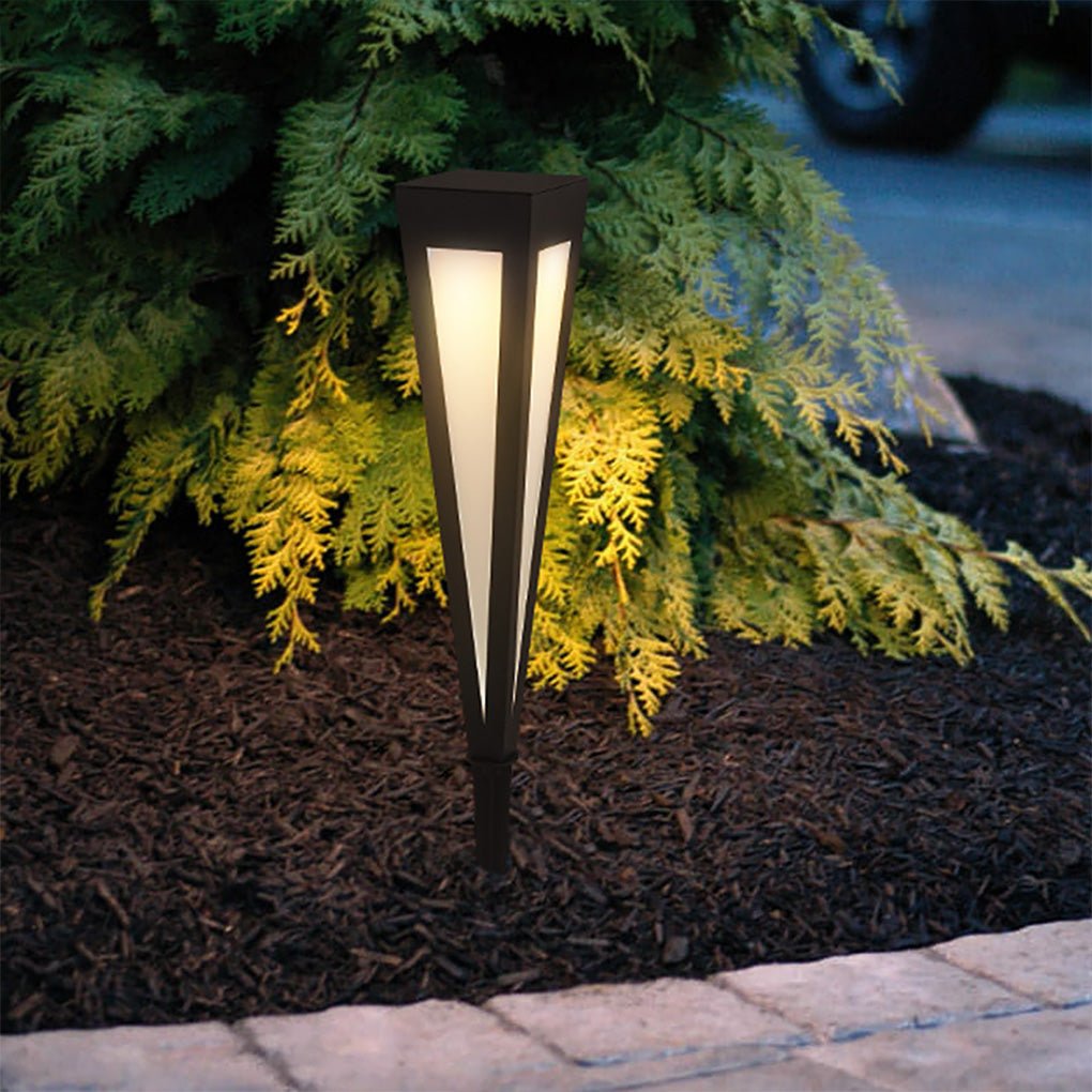 RGB Solar Pathway Light Square Top Aluminum Outdoor Lawn Lighting
