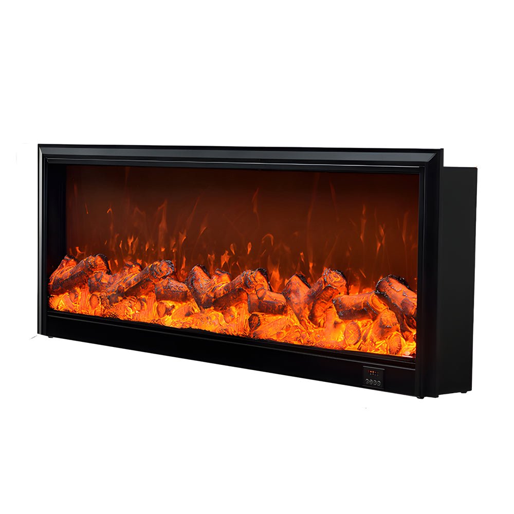 Recessed Electric Fireplace Light with Flame Effect & Heating