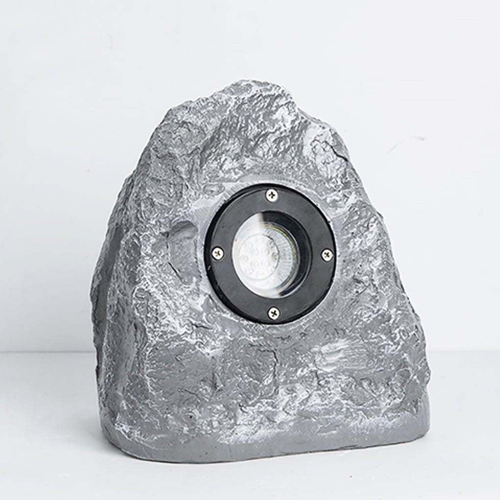 Stone-Inspired Resin LED Garden Light Warm Outdoor Landscape