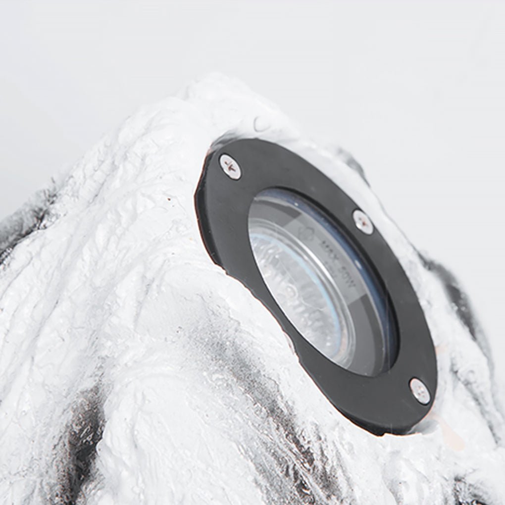 Stone-Inspired Resin LED Garden Light Warm Outdoor Landscape
