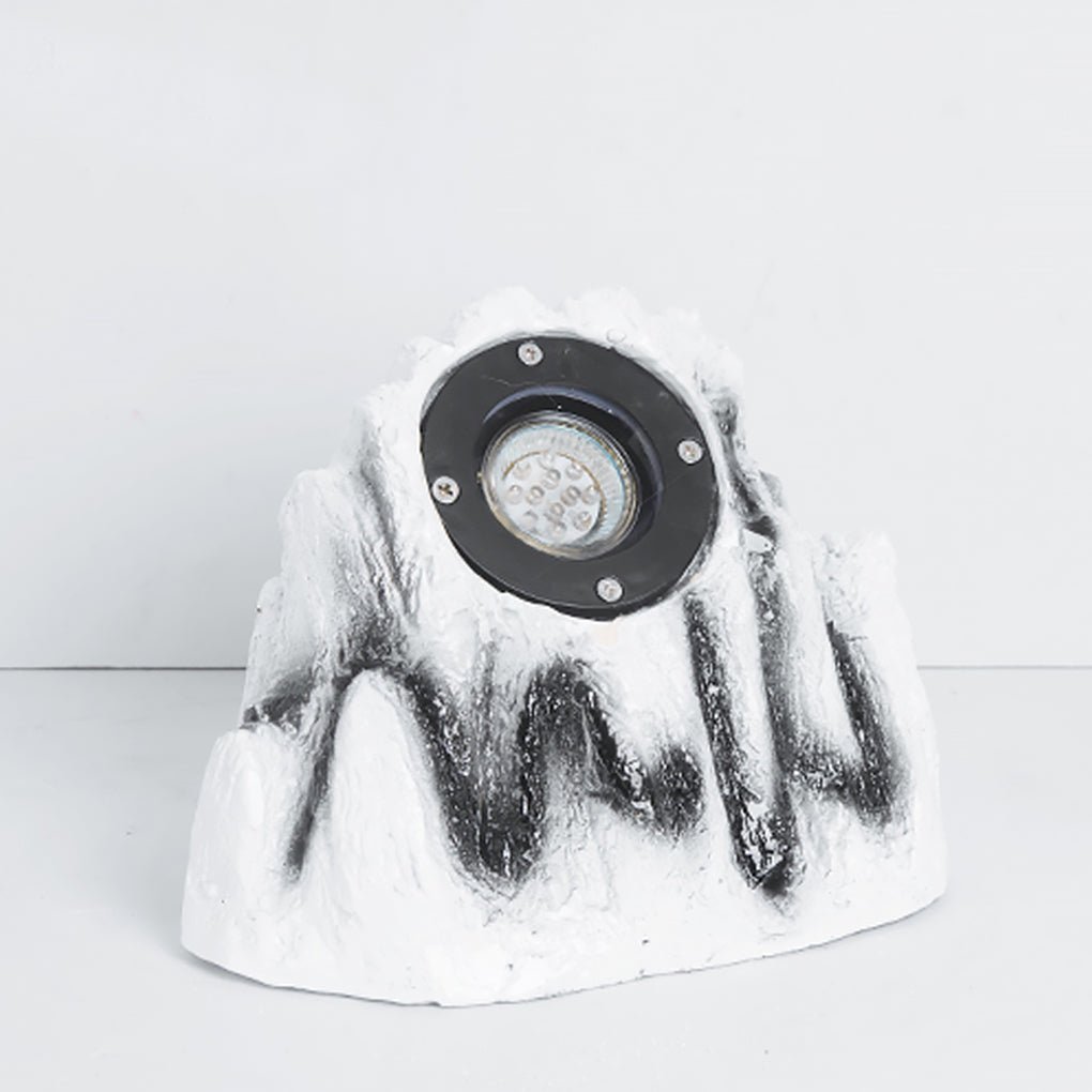 Stone-Inspired Resin LED Garden Light Warm Outdoor Landscape