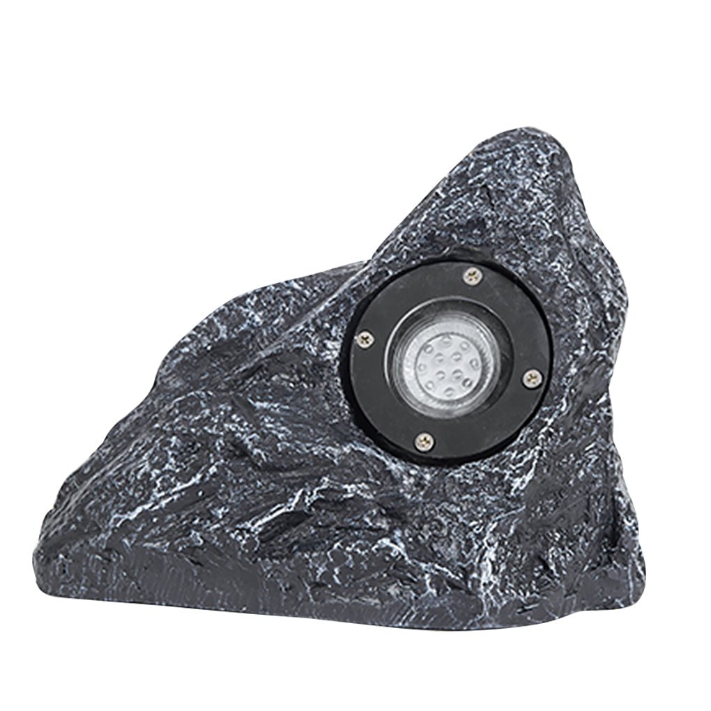 Stone-Inspired Resin LED Garden Light Warm Outdoor Landscape