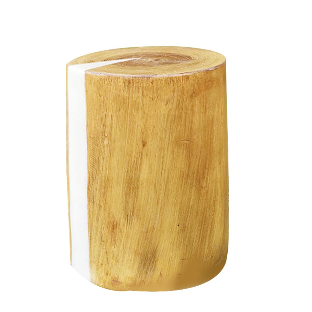 Tree Stump LED Outdoor Garden Light - Rustic Textured Resin Design