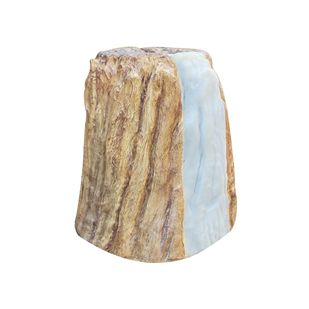 Tree Stump LED Outdoor Garden Light - Rustic Textured Resin Design