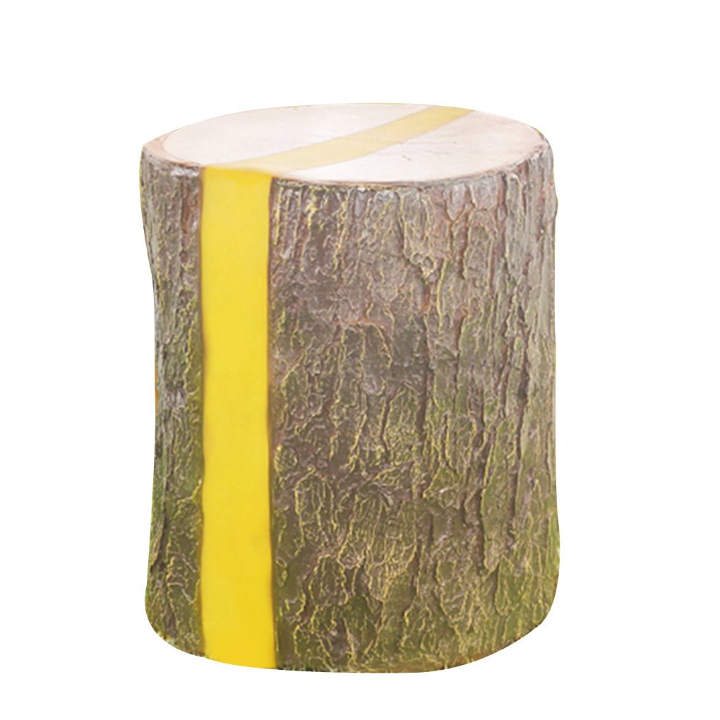 Tree Stump LED Outdoor Garden Light - Rustic Textured Resin Design