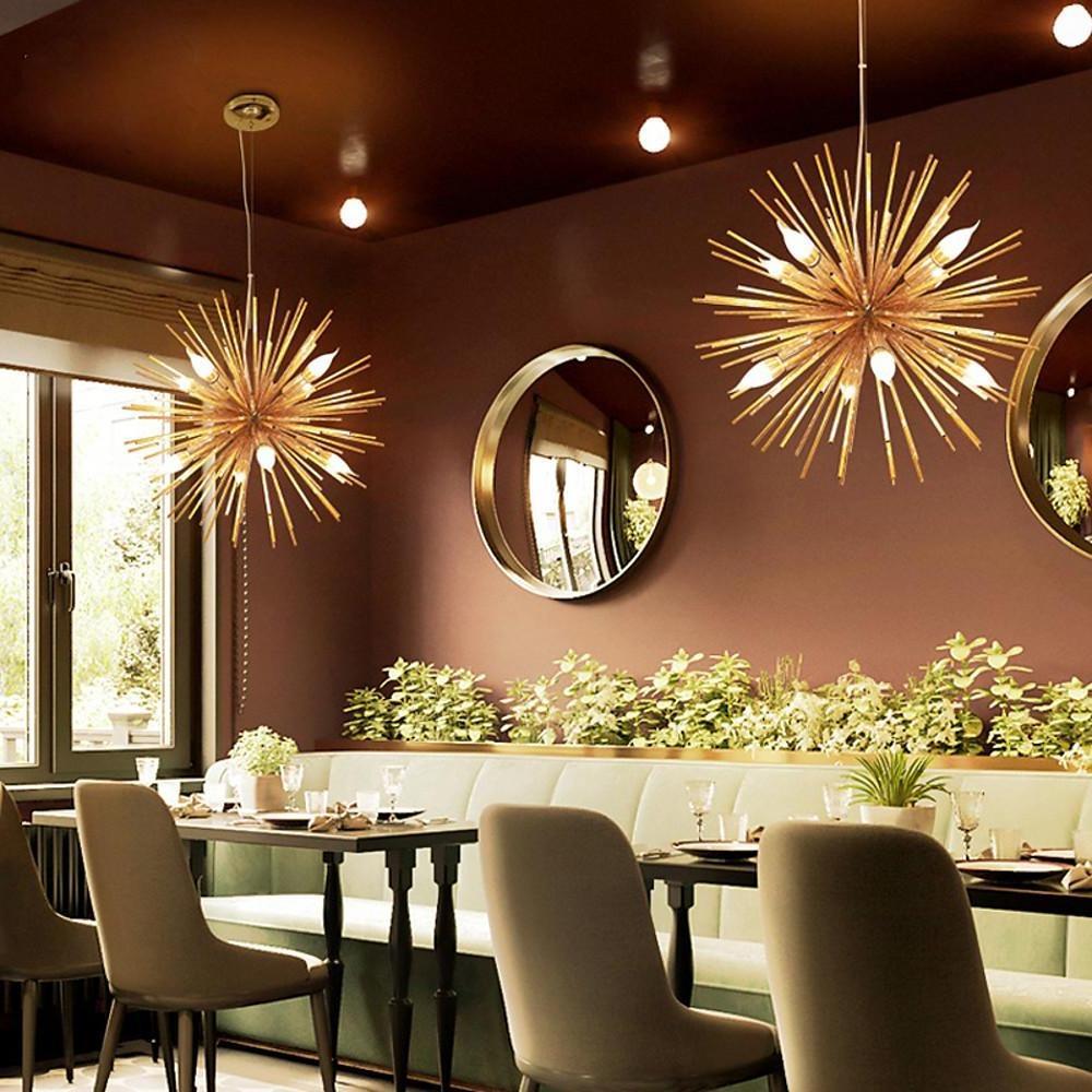 Starburst Sputnik Chandelier – Modern Geometric Metal Design