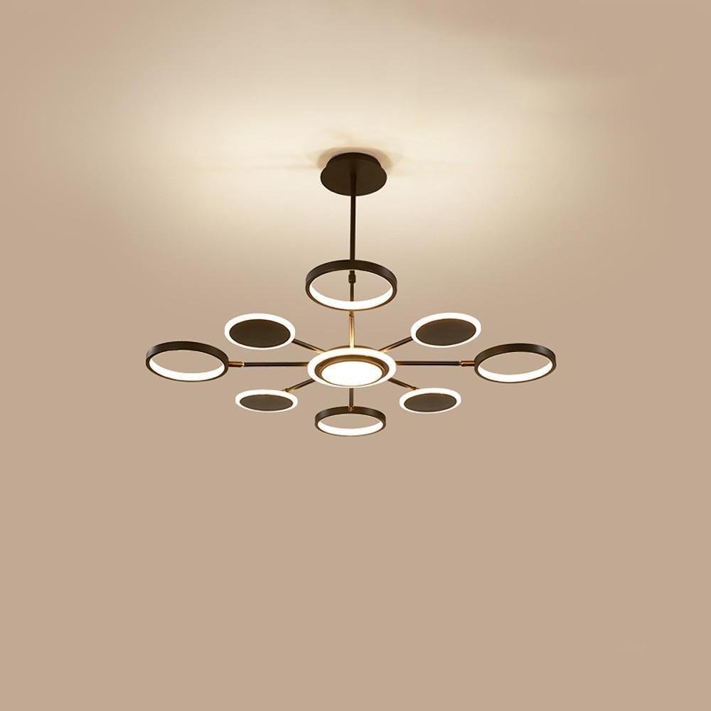 Modern Multi-Circle Pendant Light Acrylic Aluminum LED Chandelier