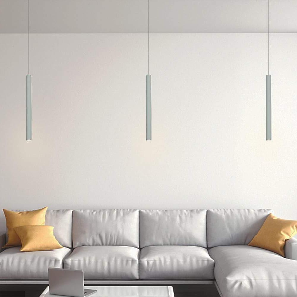 Modern Black Aluminum Pendant Light with Integrated LED Downlight