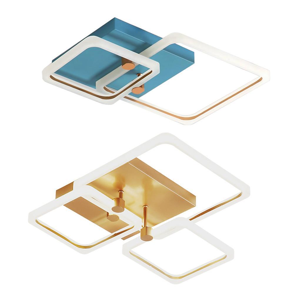 Modern Dimmable LED Flush Mount Ceiling Light with Acrylic Squares