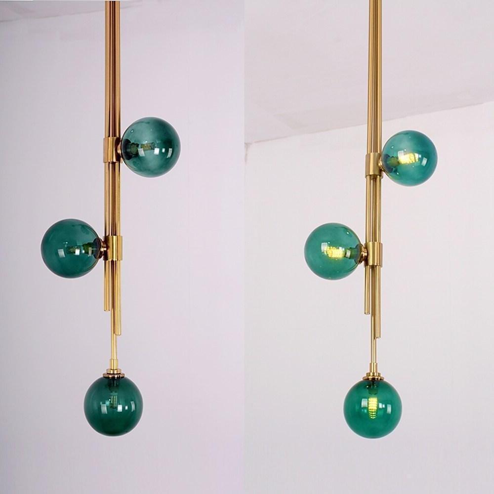 Elongated Gold Pendant Light - Metal & Glass Industrial Fixture
