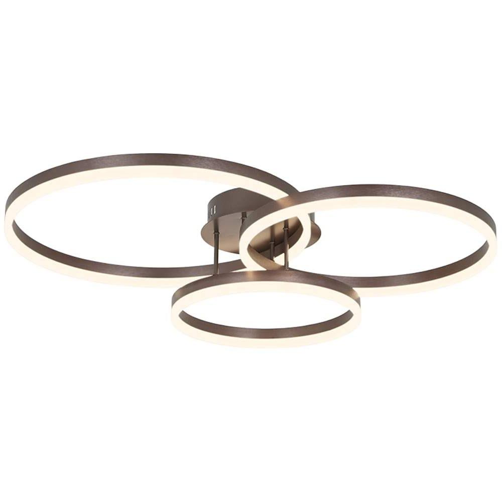 Modern 3-Circle Flush Mount Ceiling Light with Dimmable LED