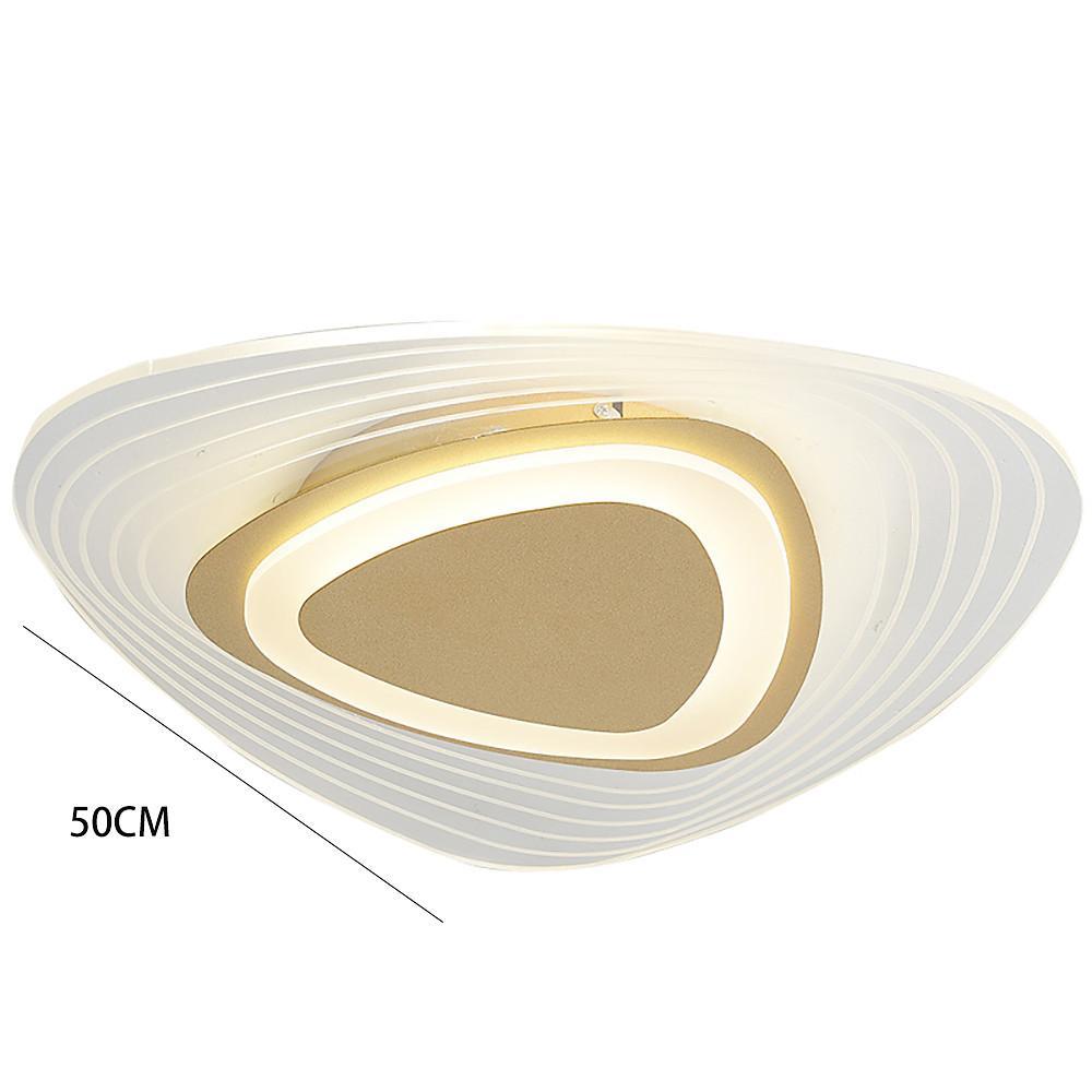 Geometric LED Semi-Flush Mount Ceiling Light Gold Metal Acrylic