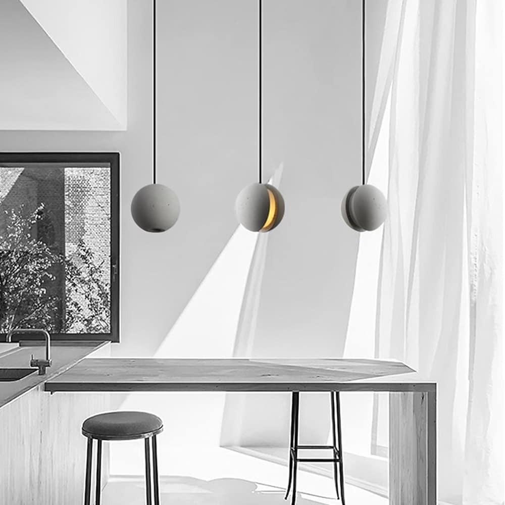 Vintage Ceramic Pendant Light with LED - Industrial Minimalist