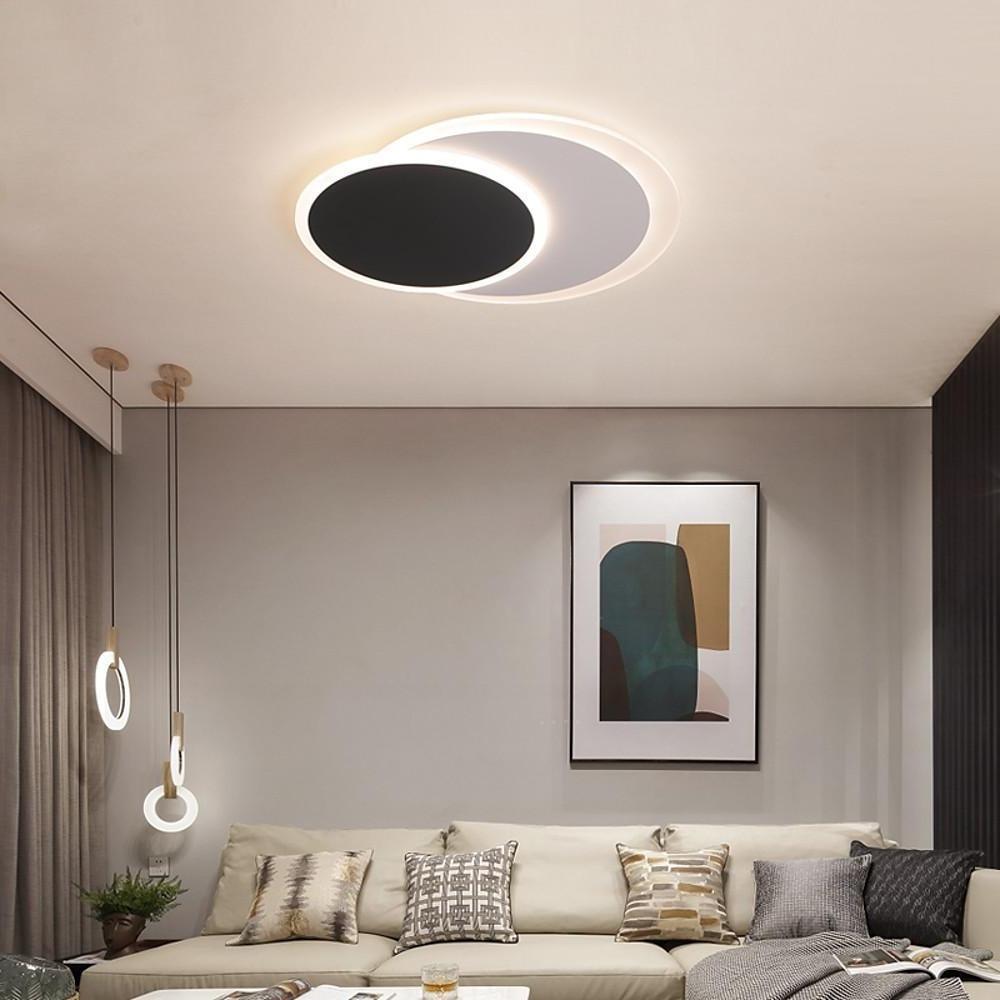 Modern Double Circle LED Flush Mount Ceiling Light – Nordic Design