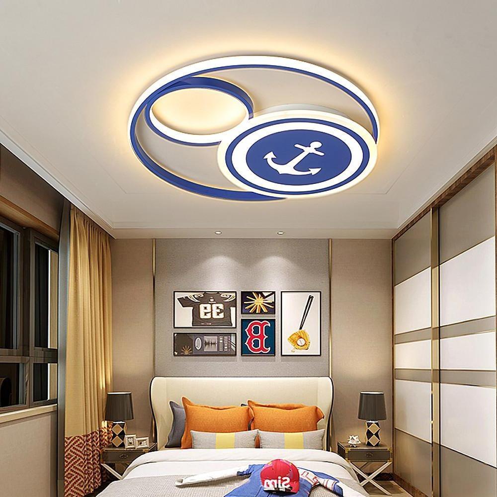 Modern LED Flush Mount Ceiling Light - Dimmable Acrylic & Metal