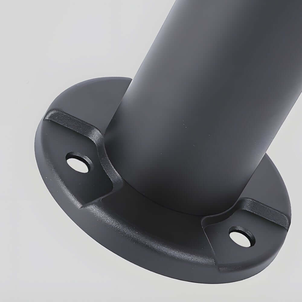 Modern Black Solar LED Lawn Light Geometric Aluminum Path Lighting