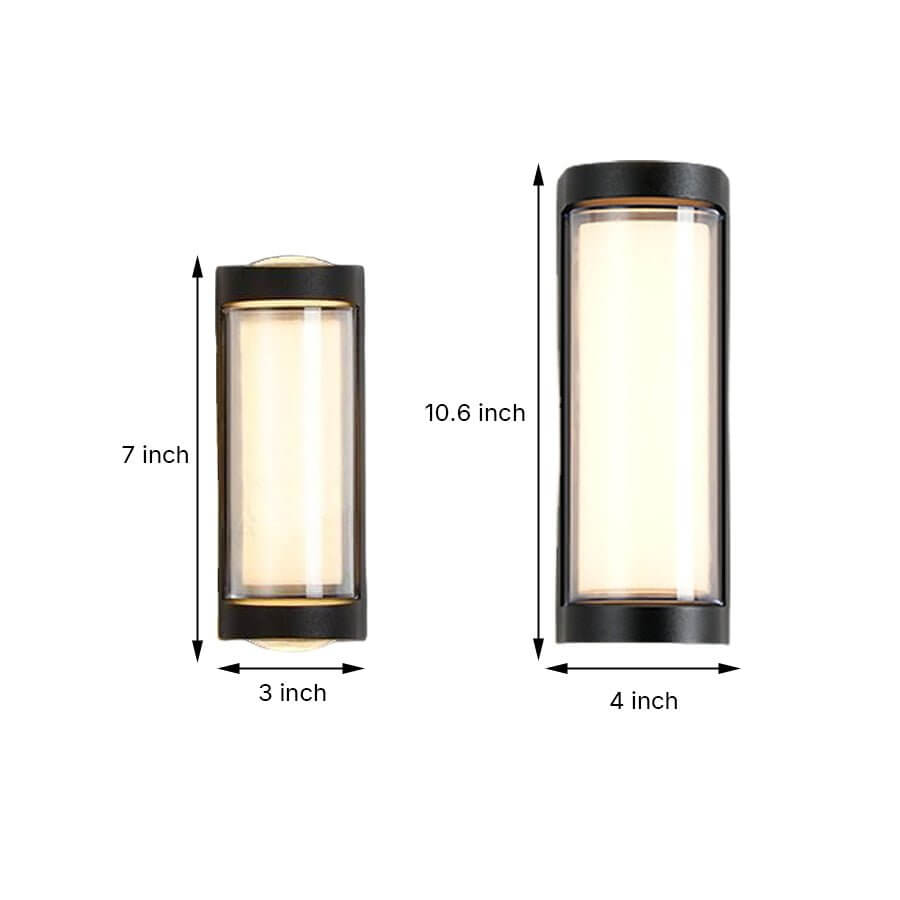 Modern Dual-Directional Outdoor Wall Light – Aluminum & Acrylic