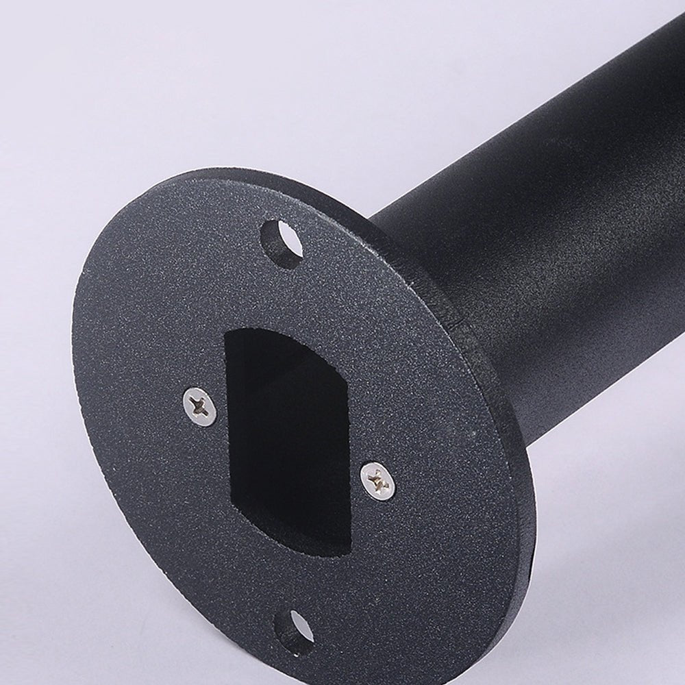 Modern Black Cylinder Solar LED Path Light with Spike & Base