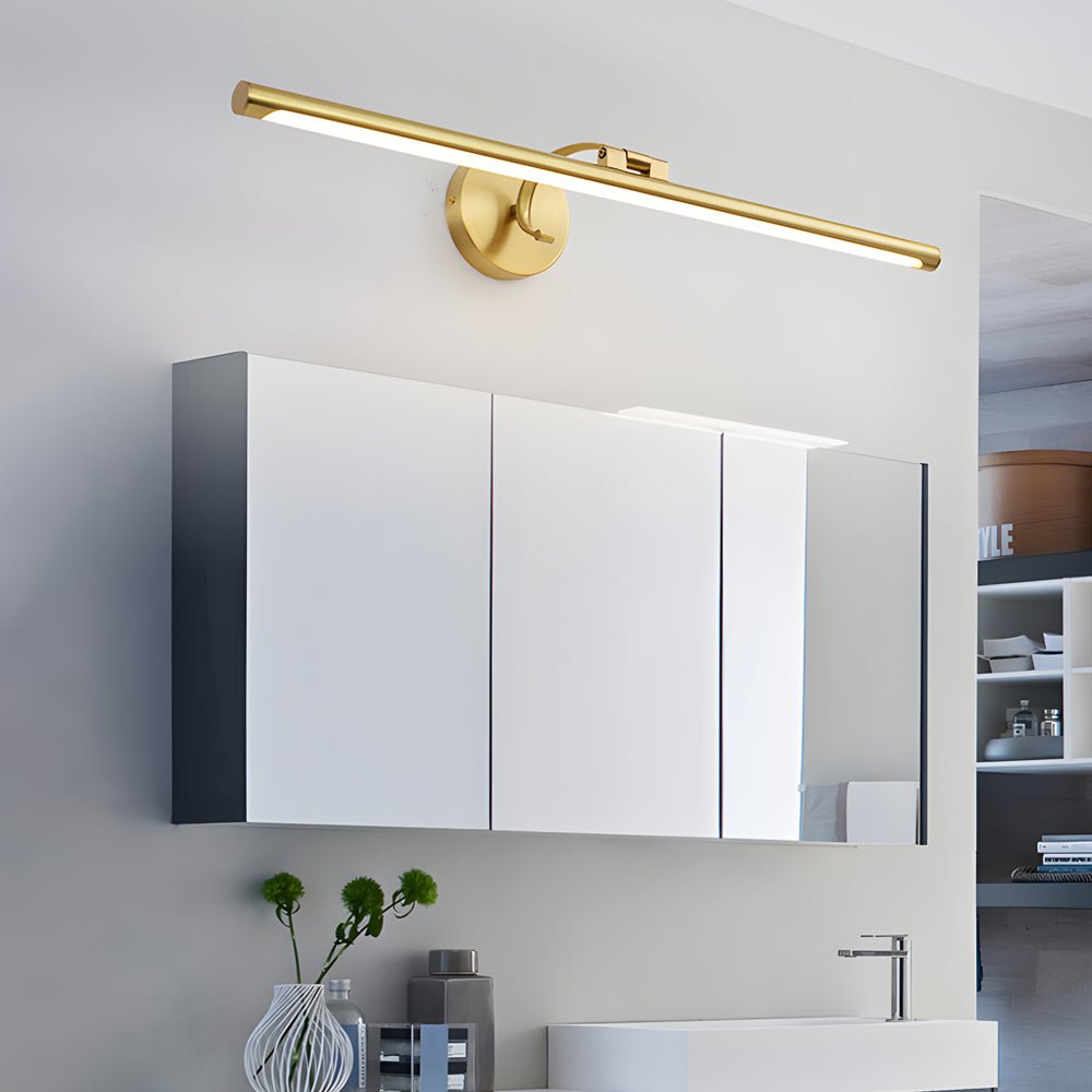 Rotatable Copper LED Bathroom Vanity Light Over Mirror