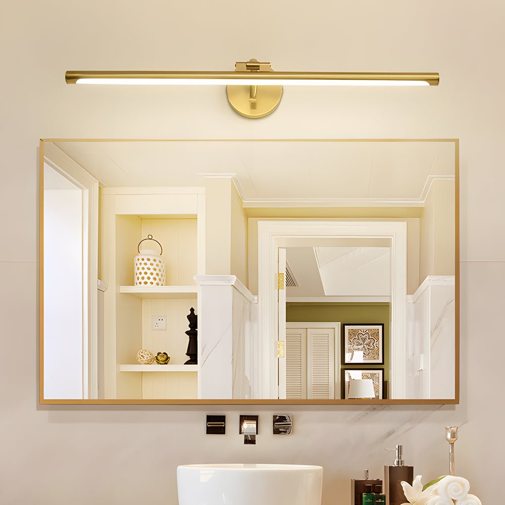 Rotatable Copper LED Bathroom Vanity Light Over Mirror