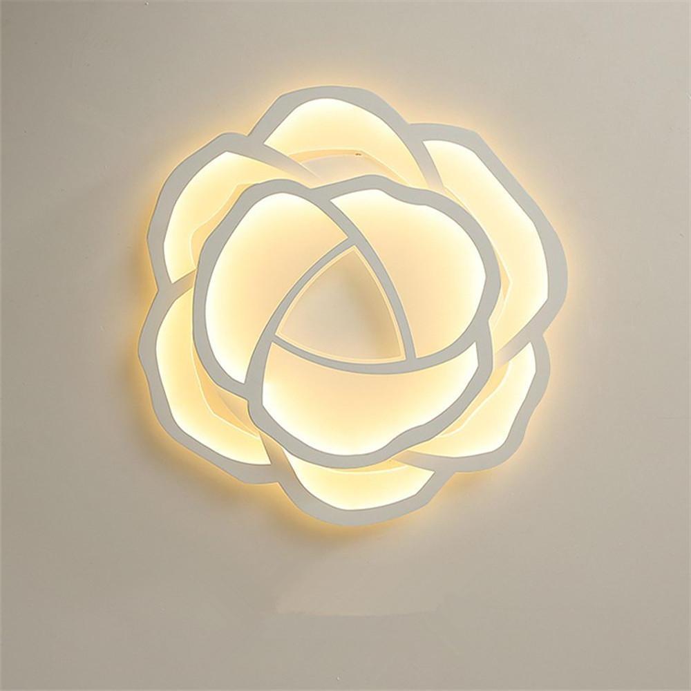 Flower Geometric LED Flush Mount Ceiling Light Dimmable Metal