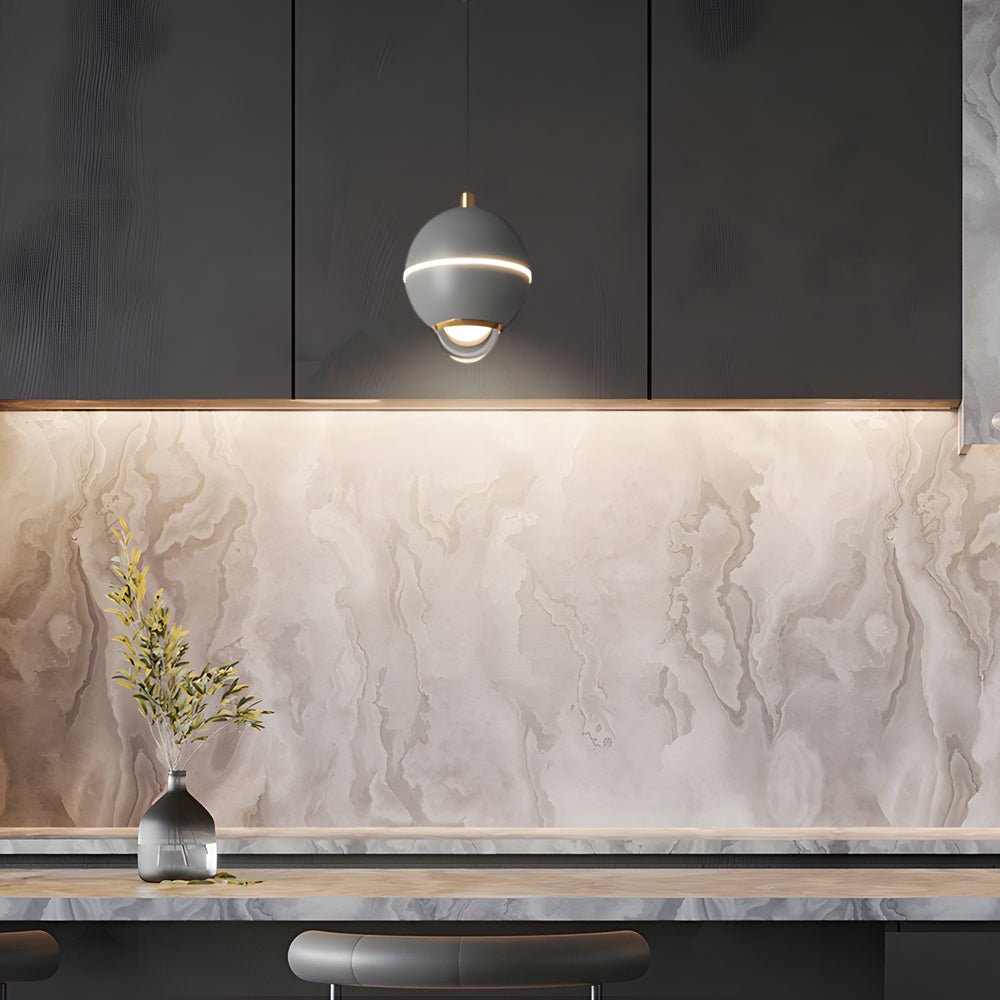 Modern Metal Ball Pendant Light with 3-Step Dimming & Adjustable Cord