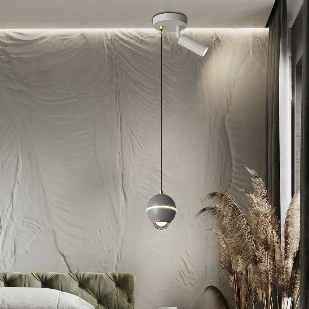 Modern Metal Ball Pendant Light with 3-Step Dimming & Adjustable Cord
