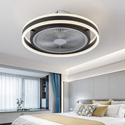 Modern Bladeless LED Ceiling Fan Light with Stepless Dimming