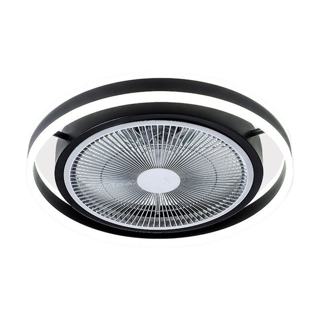 Modern Bladeless LED Ceiling Fan Light with Stepless Dimming