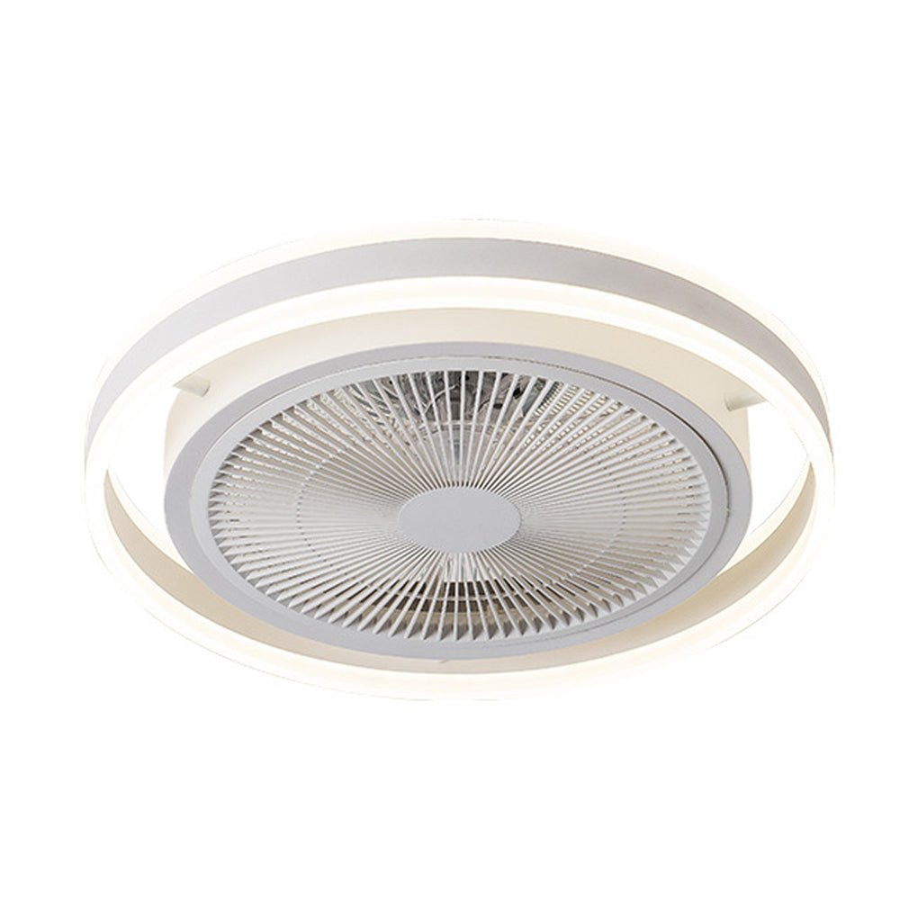 Modern Bladeless LED Ceiling Fan Light with Stepless Dimming
