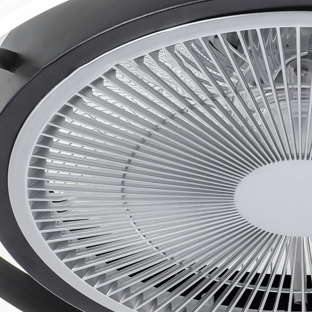 Modern Bladeless LED Ceiling Fan Light with Stepless Dimming