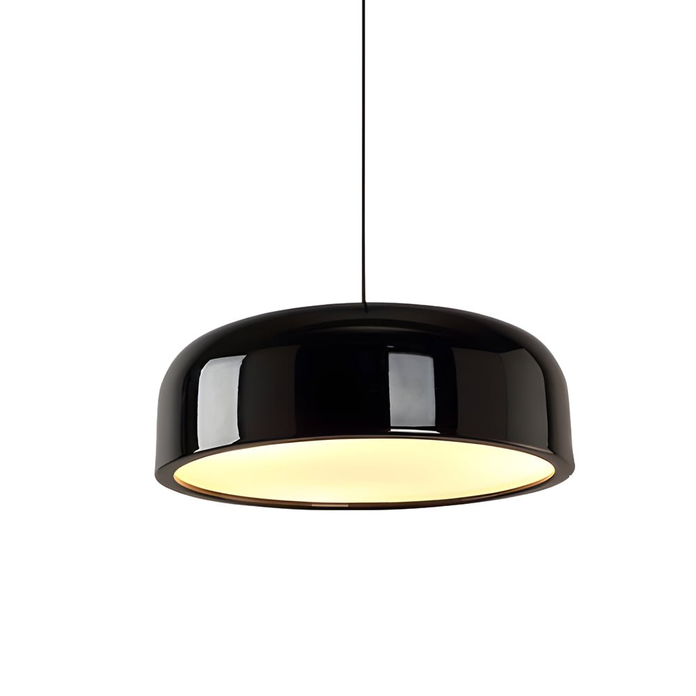 Modern Aluminum Pendant Light with Acrylic Shade in Black/White