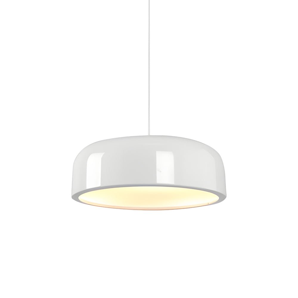 Modern Aluminum Pendant Light with Acrylic Shade in Black/White
