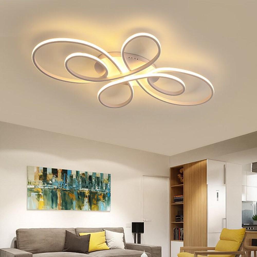 Wave Nordic Flush Mount Ceiling Light - Dimmable LED Silica Gel