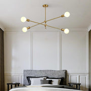 Nordic Sputnik Chandelier Copper 4-Light Ceiling Fixture