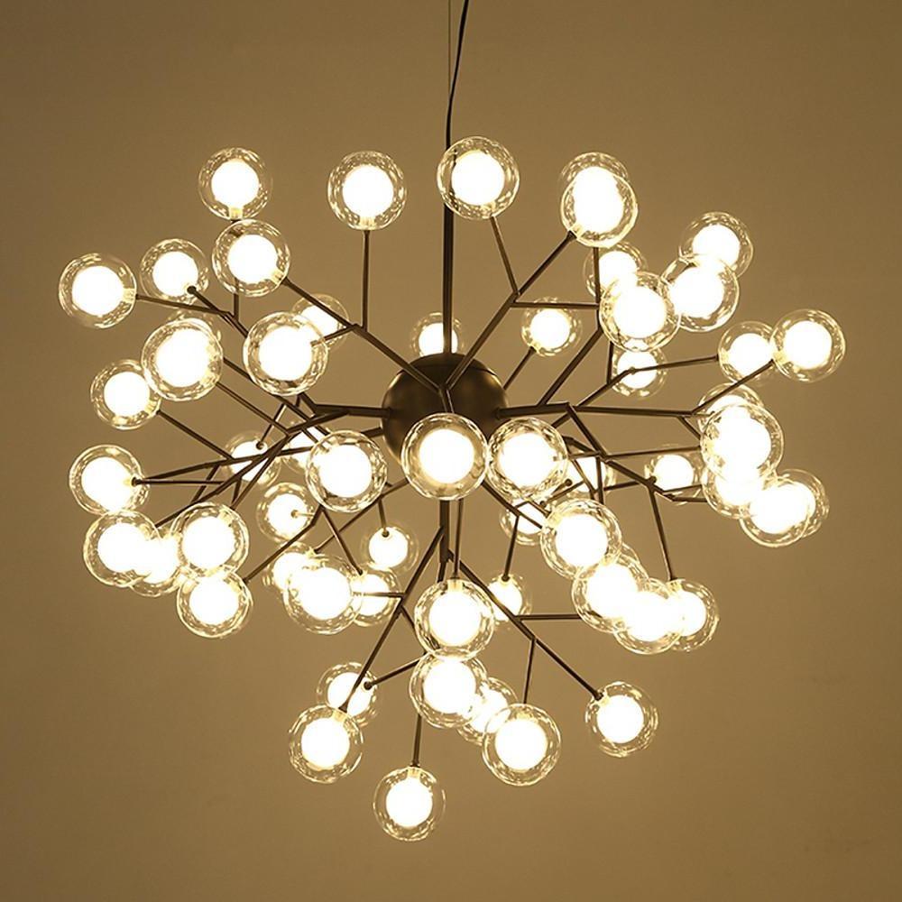 45-Light Branching Glass Sphere Modern Chandelier