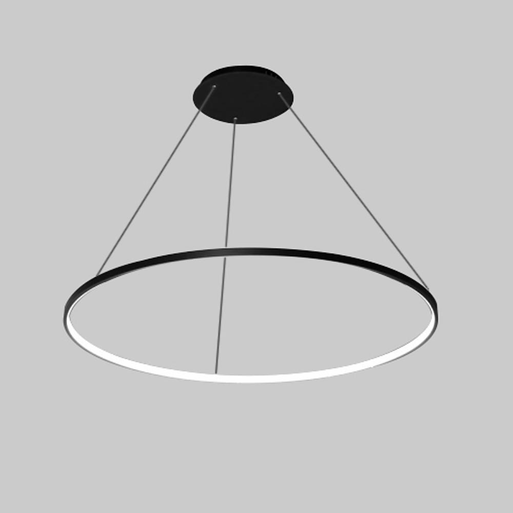 24" Modern Ring Pendant Light with Opal Acrylic Shade & LED
