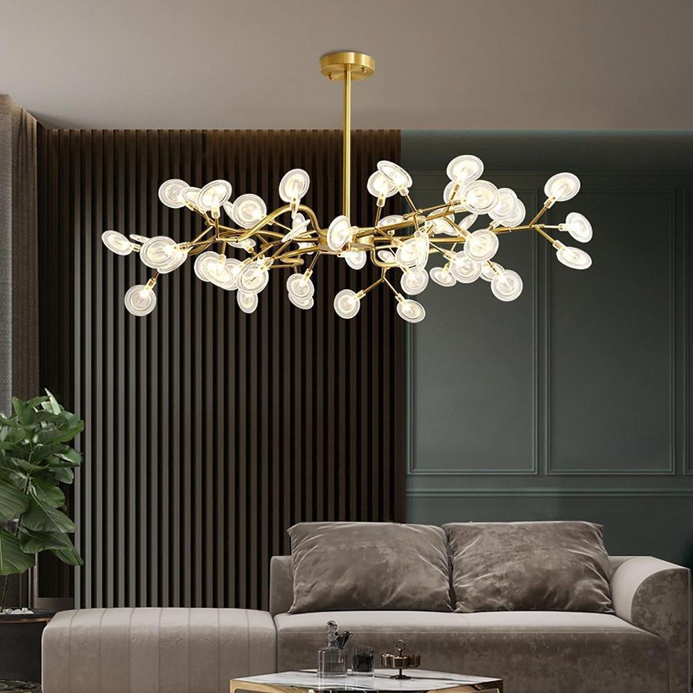 Sputnik Chandelier Modern Firefly Design Aluminum Acrylic Ceiling