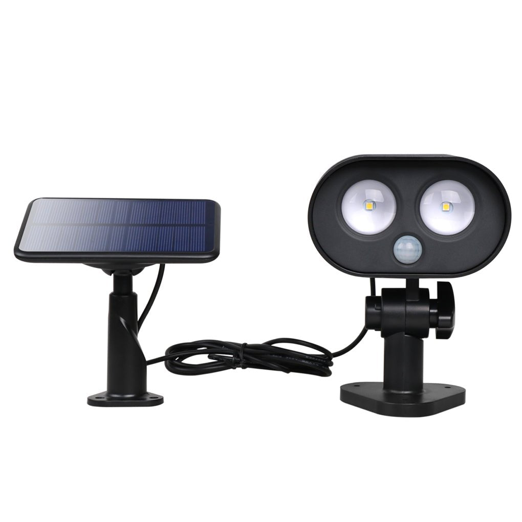 Solar LED Outdoor Wall Light with Motion Sensor & Adjustable Panel