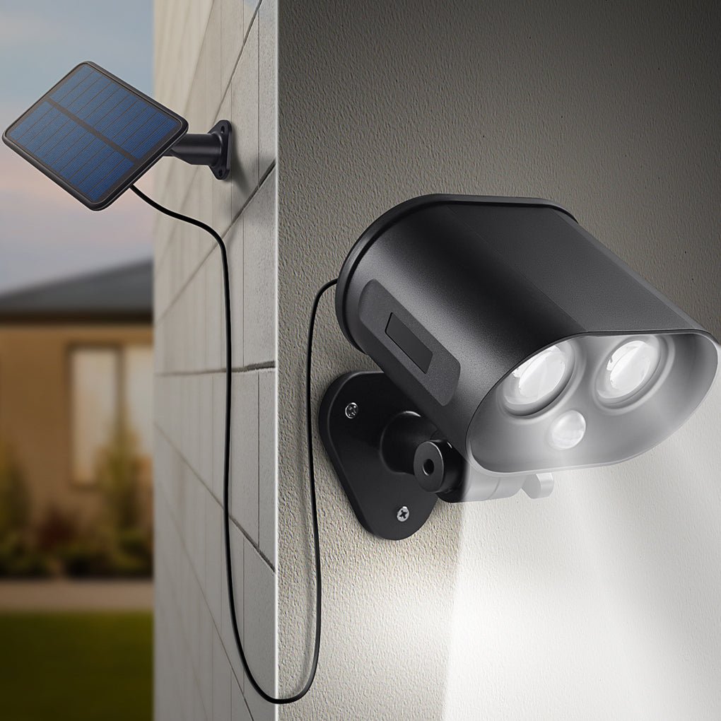 Solar LED Outdoor Wall Light with Motion Sensor & Adjustable Panel