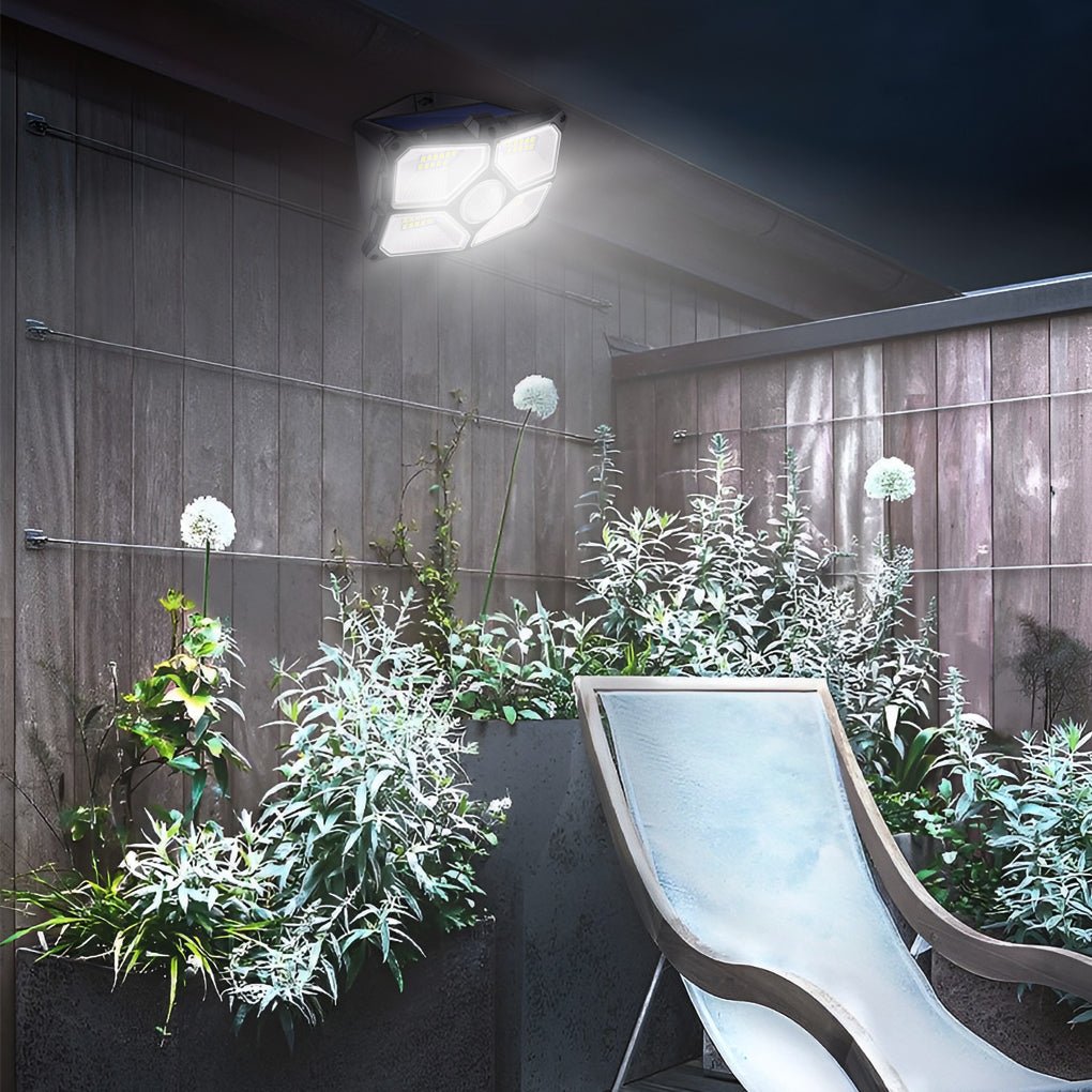 Solar Motion Sensor Outdoor Wall Light Waterproof LED Garden Lamp